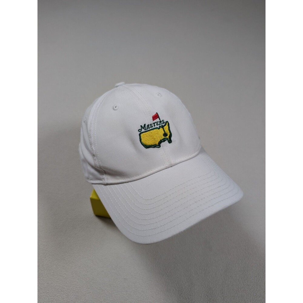 Augusta National Masters Golf Strap Back Hat Leather American Needle White Logo